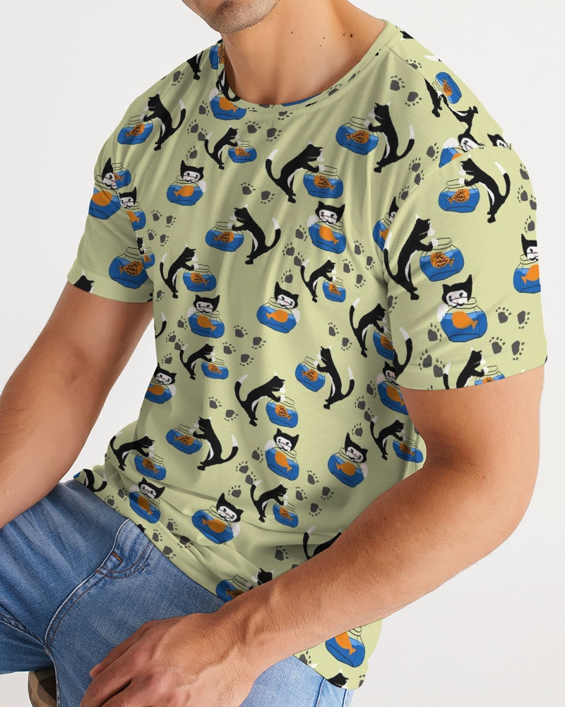 Cat and a Fishbowl Men's All-Over Print Tee