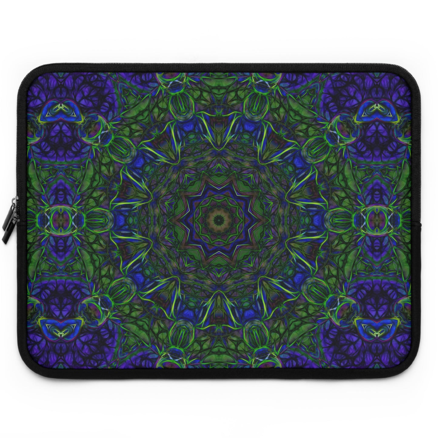 Blue Green Ribbon Kaleidoscope Laptop Sleeve