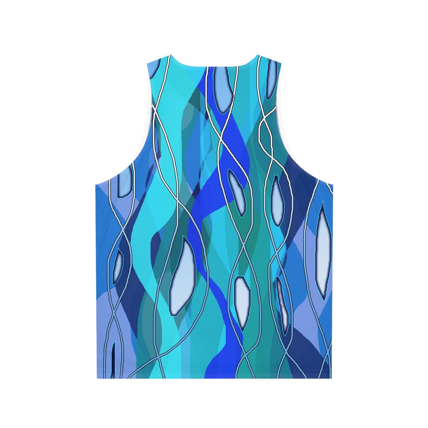 Wavy Blue Unisex Tank Top (AOP)