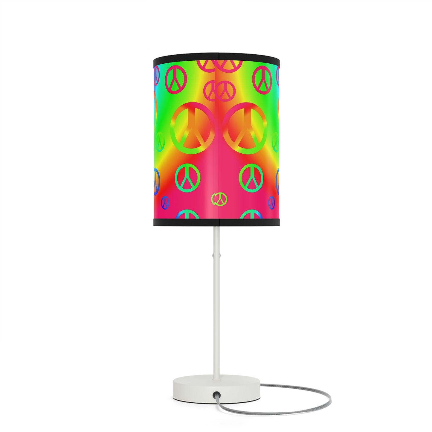 Rainbow Peace Sign Lamp on a Stand, US|CA plug