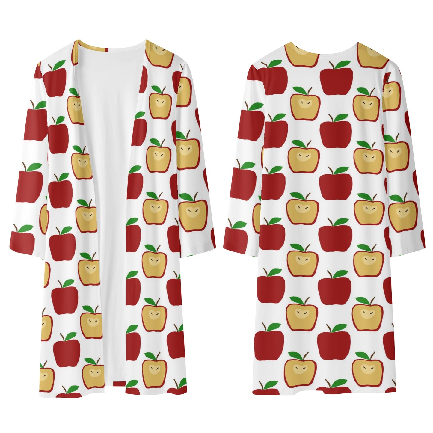 Apple Polkadots Womens Long Sleeve Jacket Cardigan