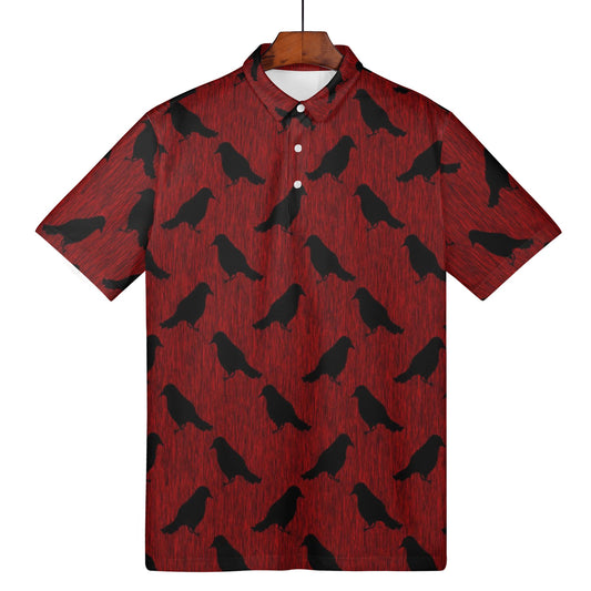 Ravens Pattern Womens All Over Print Polo Shirt