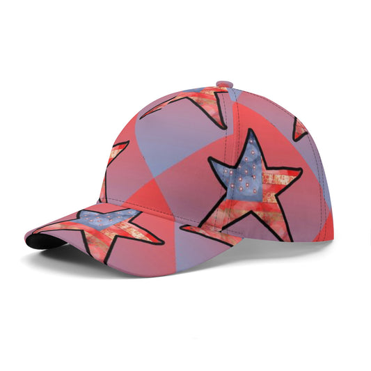 American Flag Star All Over Printing Baseball Caps