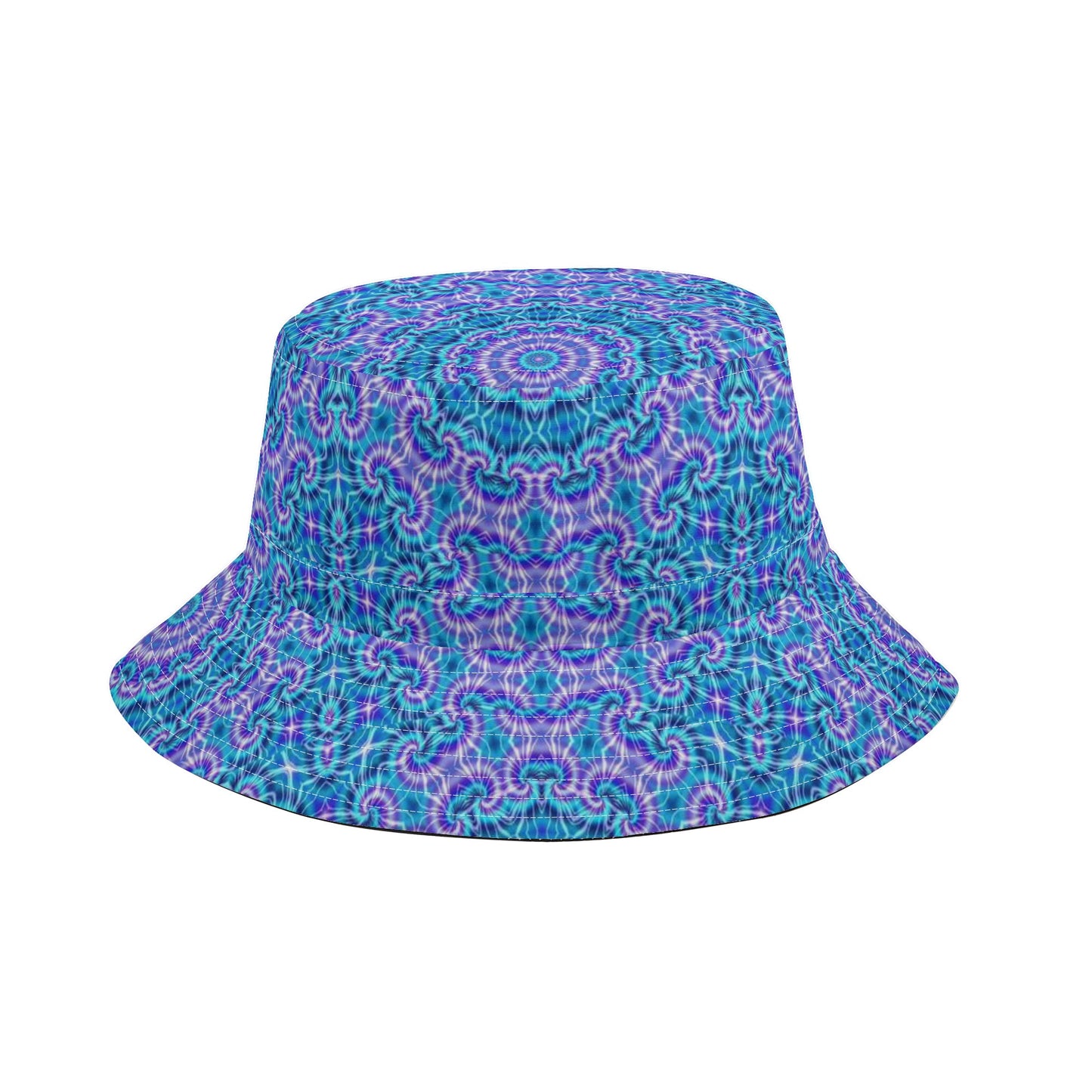 Blue and Purple Tie Dye Fishermans Hat