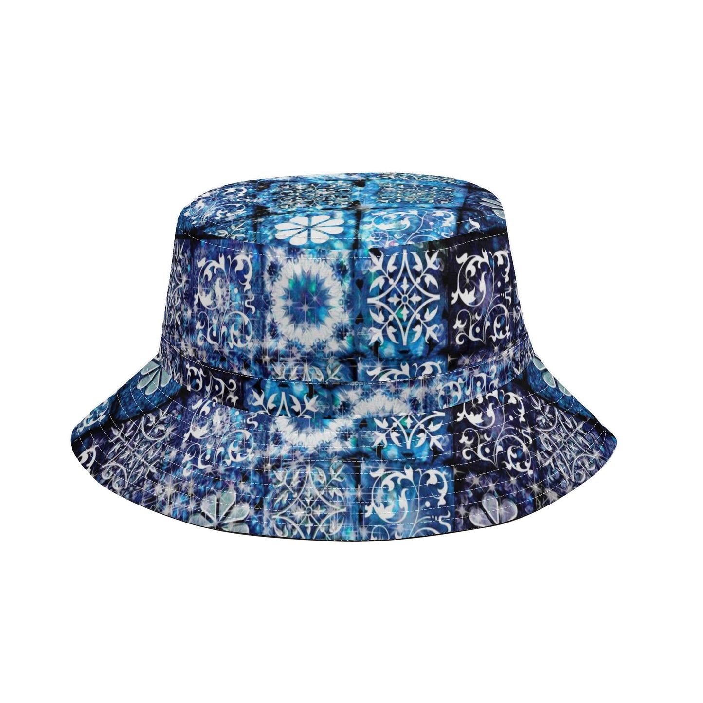 Blue Crystal Motif Fishermans Hat