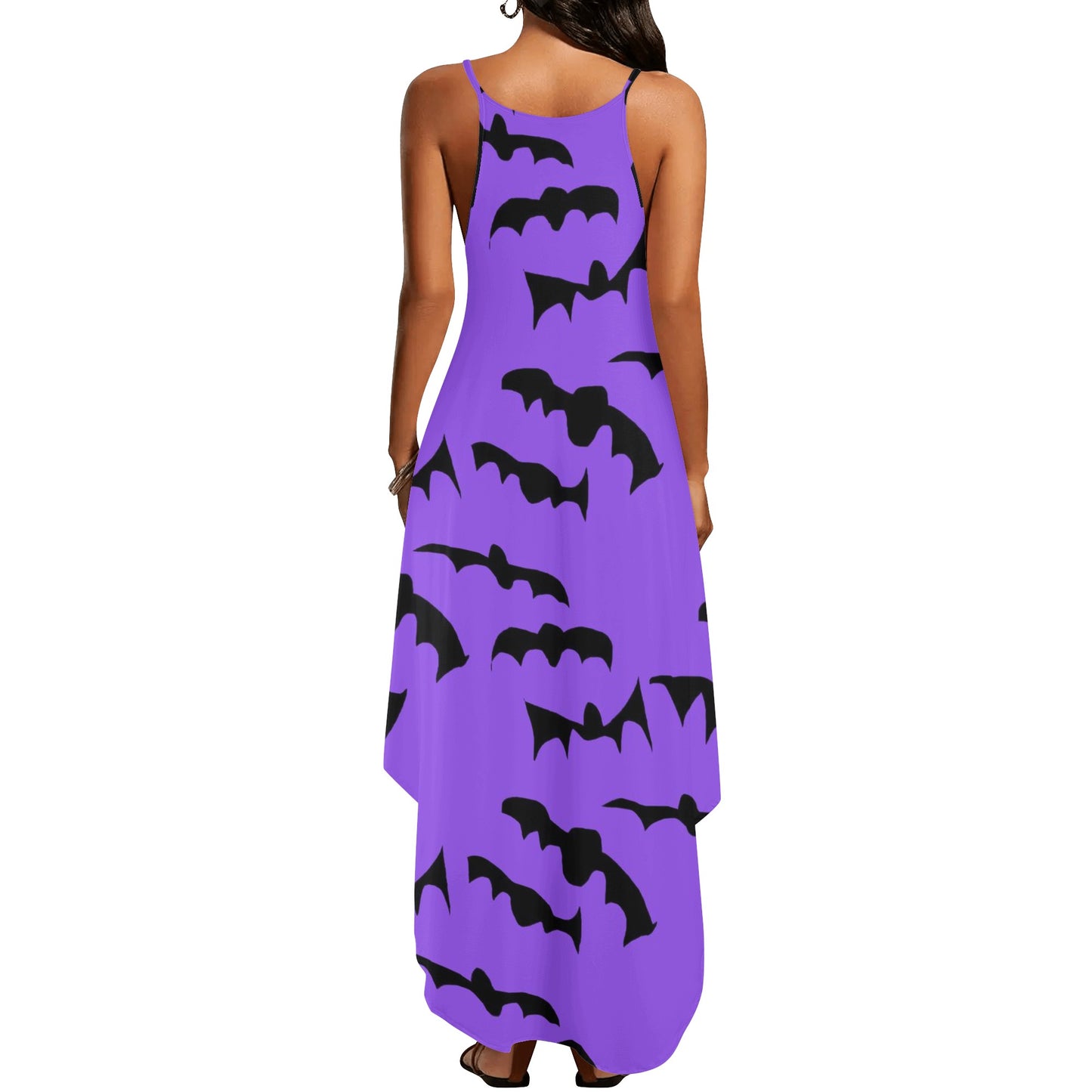 Bats Pattern Womens Elegant Sleeveless Party Dress