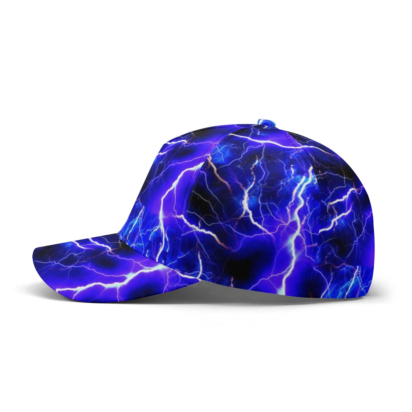 Blue Lightning All Over Printing Baseball Caps