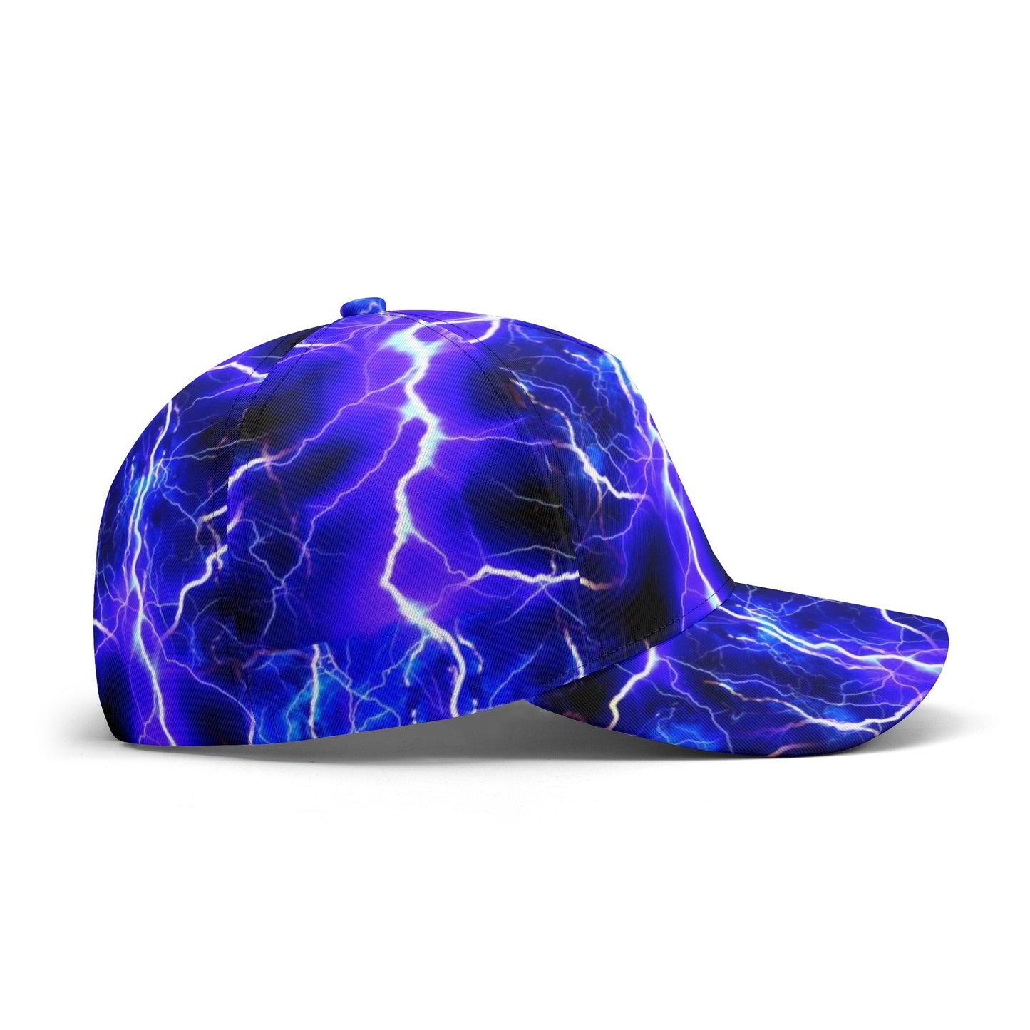 Blue Lightning All Over Printing Baseball Caps