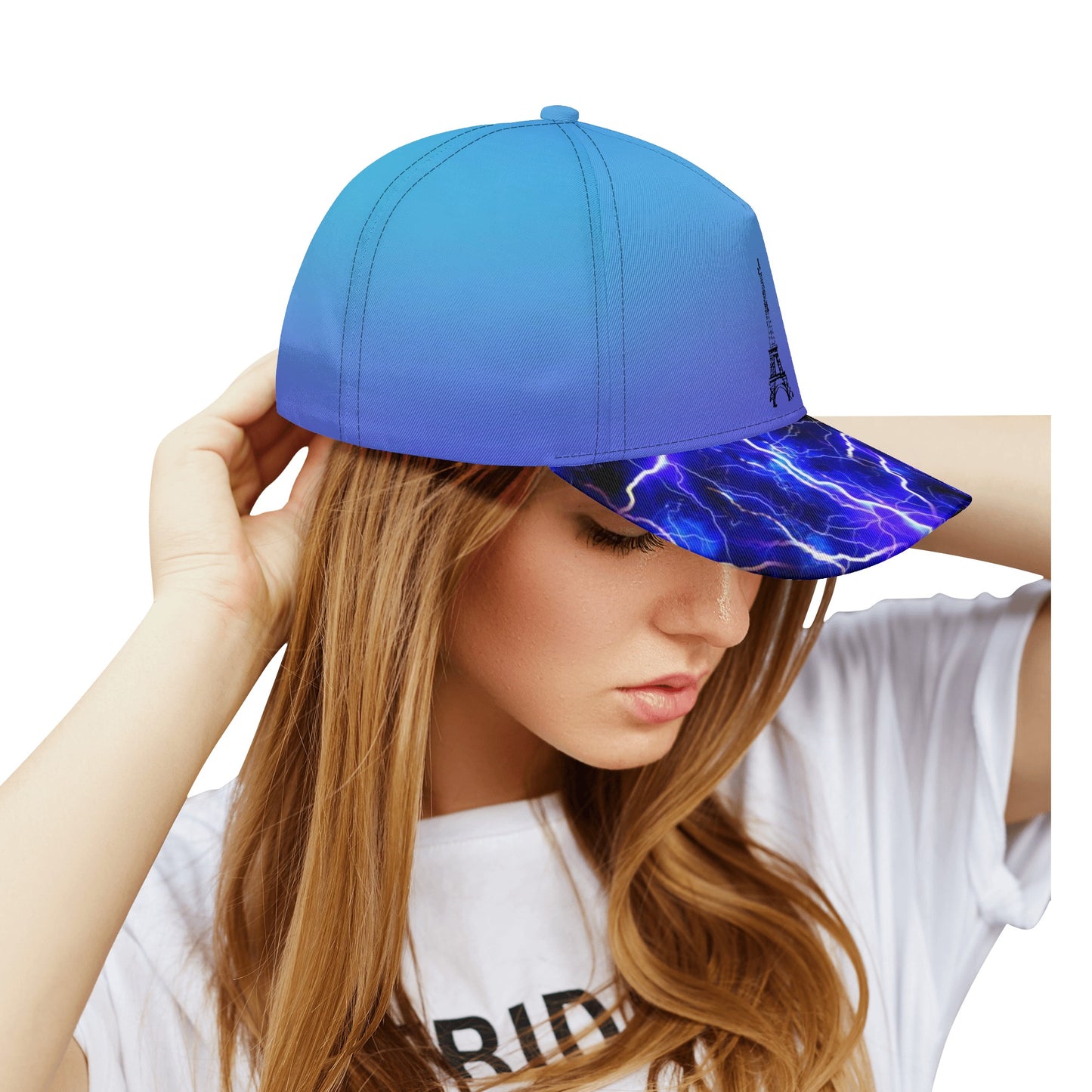 Create Your Own Blue Gradient Baseball Cap