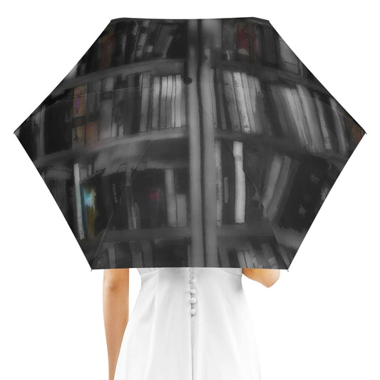 Black and White Bookshelves Fully Auto Open & Close Umbrella Printing Outside