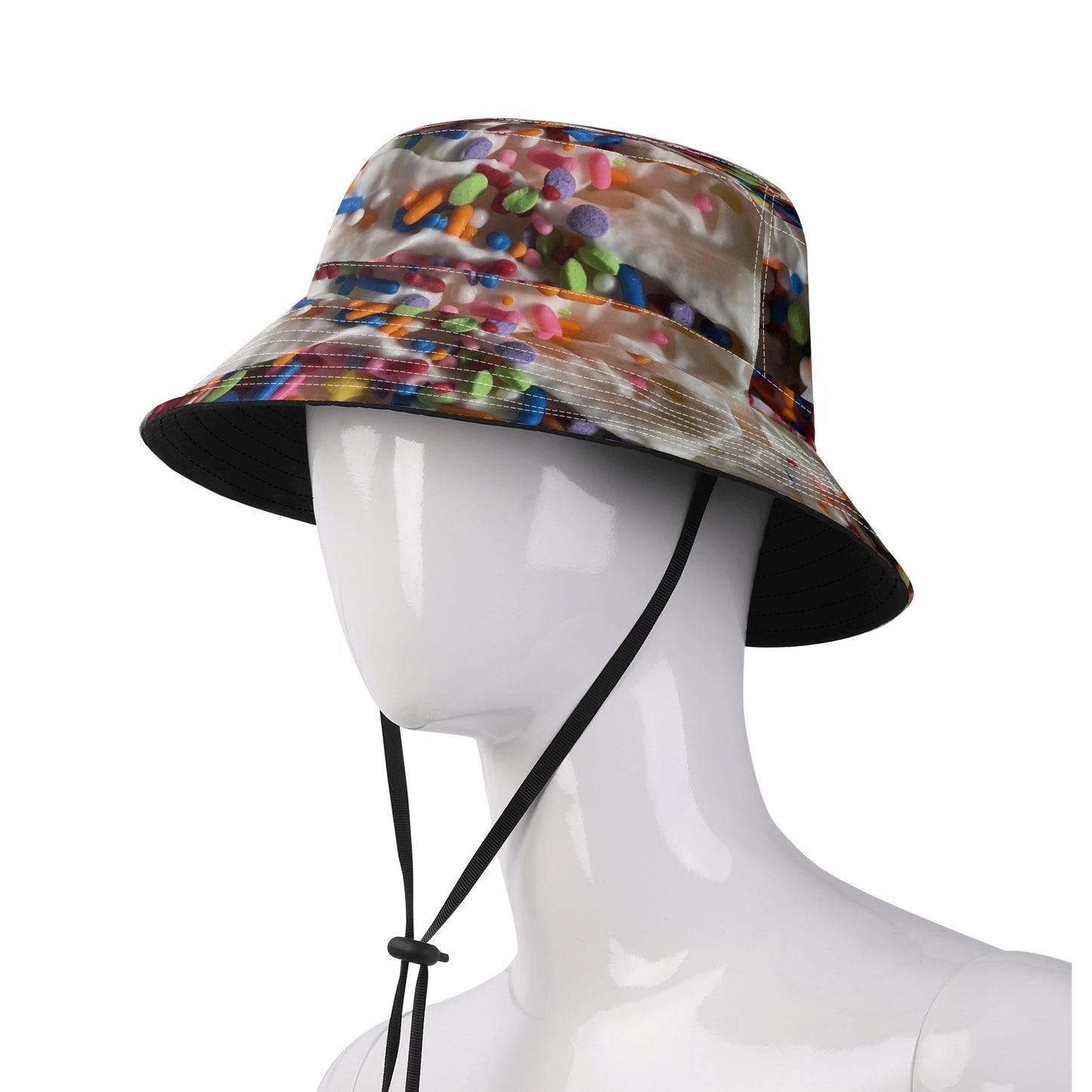 Rainbow Sprinkles on Whipped Cream Fishermans Hat