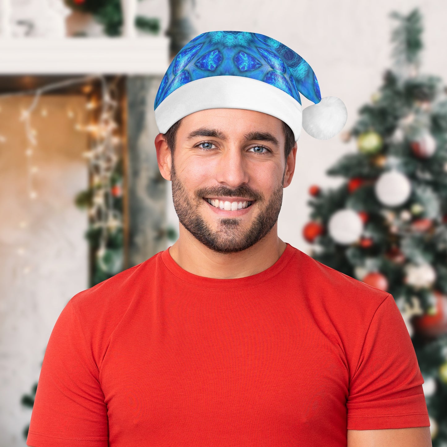 Blue Ocean Kaleidoscope Christmas Santa‘s Hats