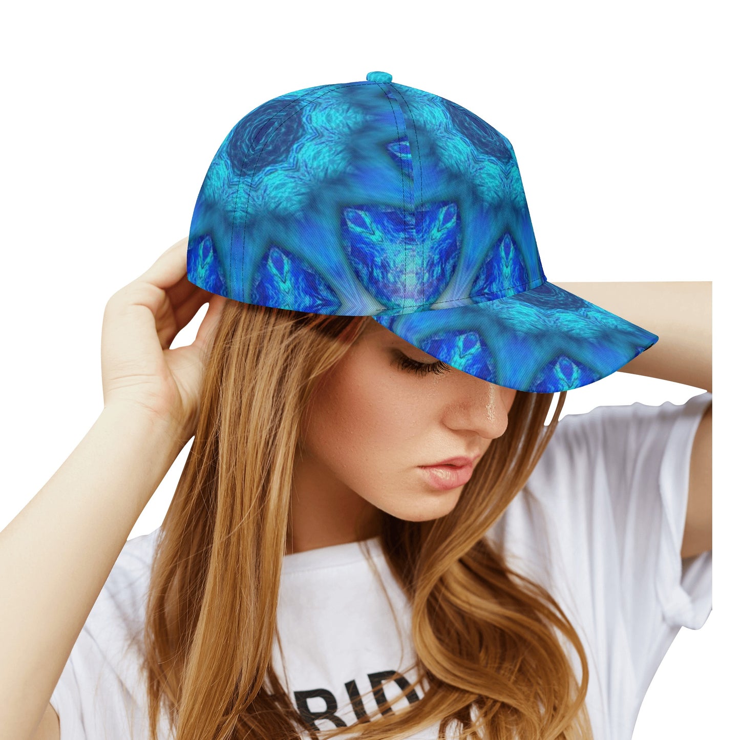 Blue Ocean Kaleidoscope All Over Printing Baseball Caps