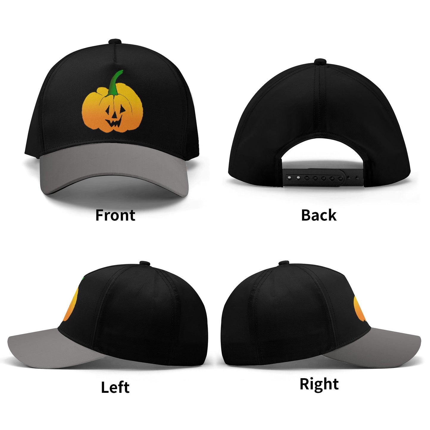 Jack O Lantern All Over Printing Baseball Caps