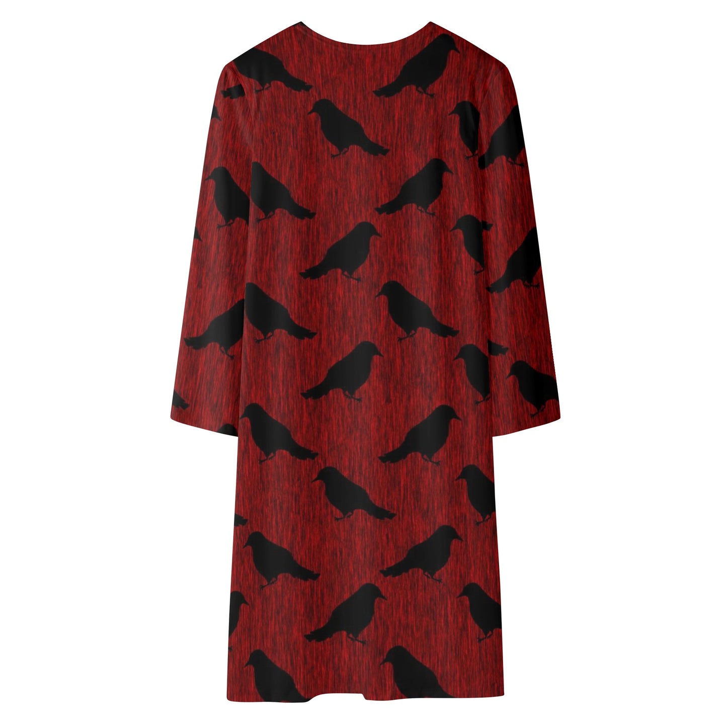 Ravens Pattern Womens Long Sleeve Jacket Cardigan