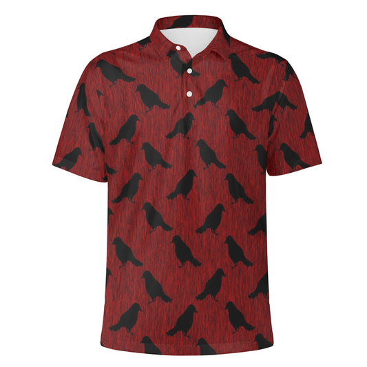 Ravens Pattern Mens All Over Print Polo Shirt