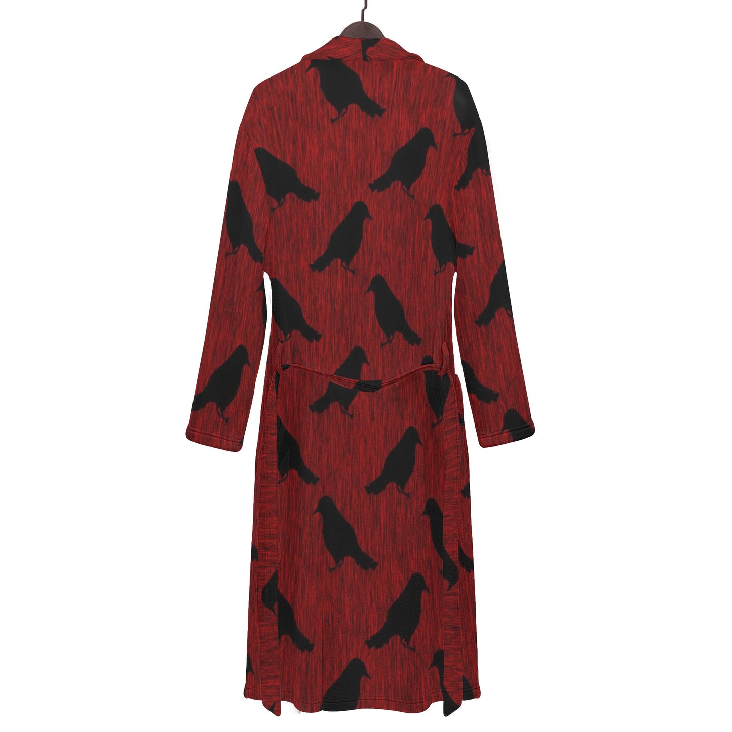 Ravens Pattern Mens Bathrobe