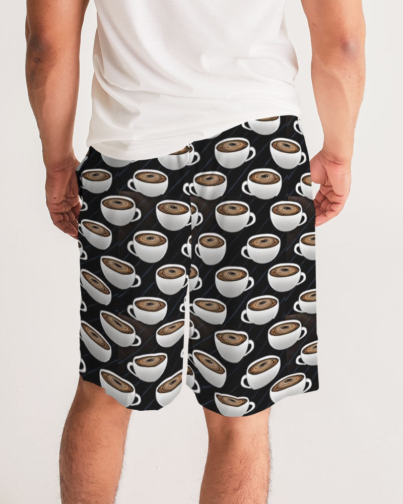 Coffee Pattern Men's All-Over Print Jogger Shorts