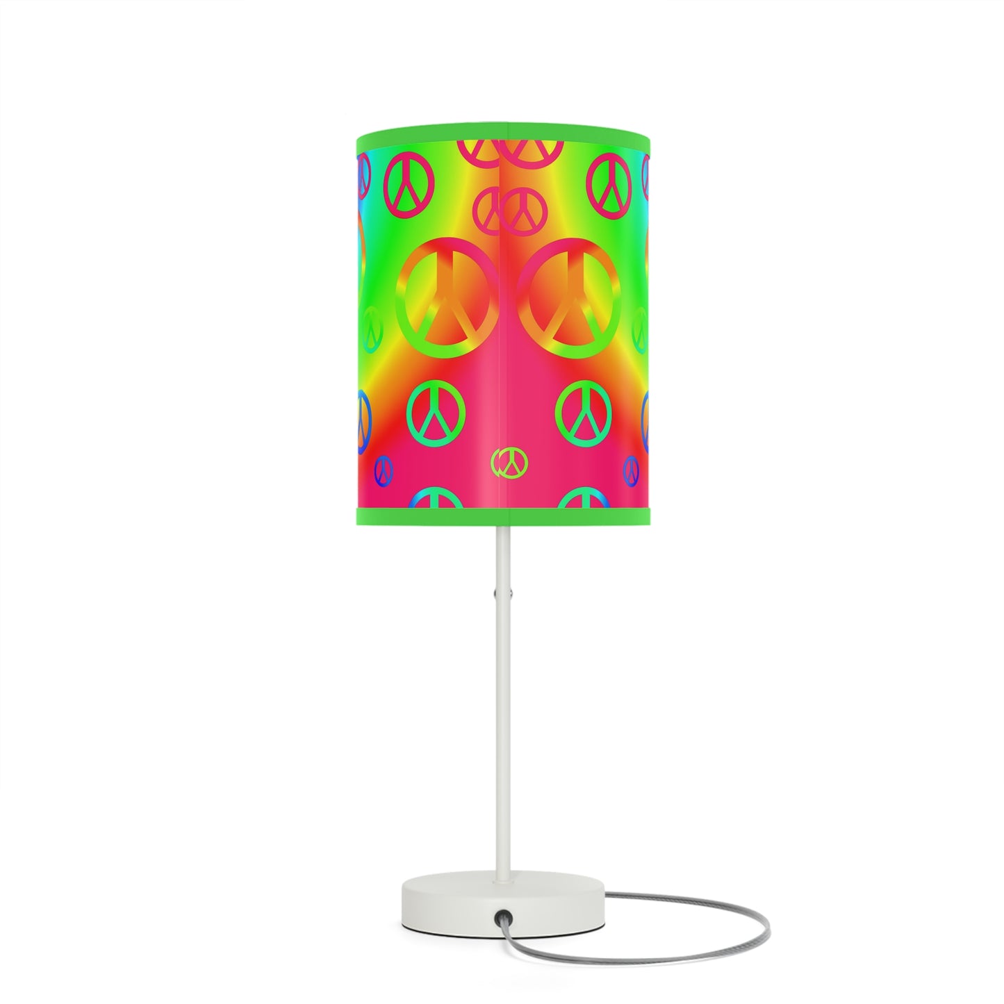 Rainbow Peace Sign Lamp on a Stand, US|CA plug