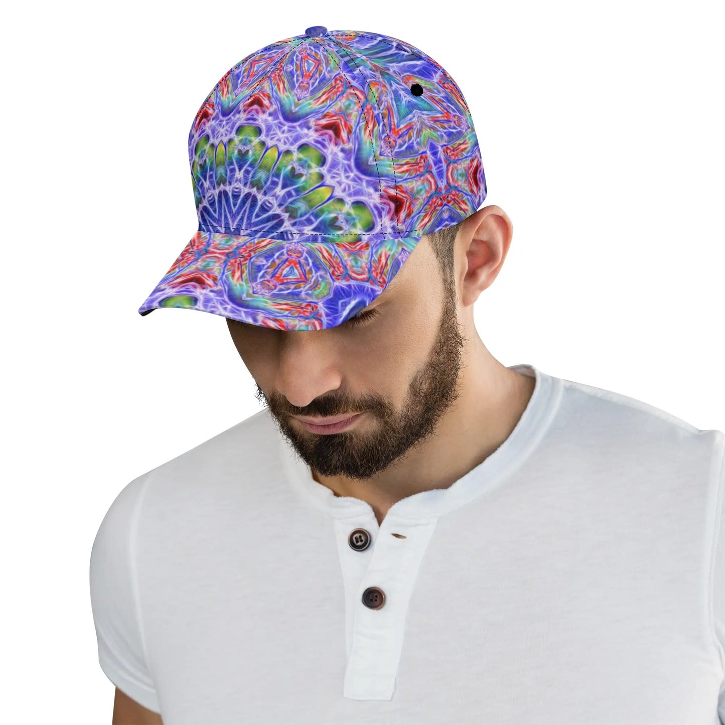 Blue Red Kaleidoscope All-over Print Baseball Cap