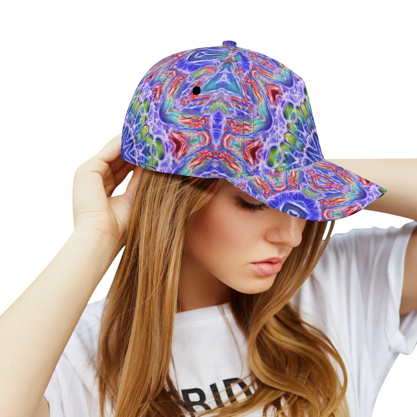 Blue Red Kaleidoscope All-over Print Baseball Cap