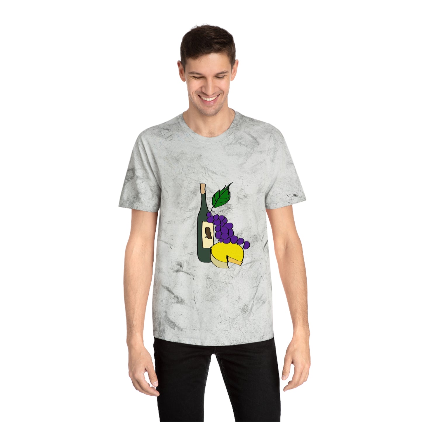 Wine and Cheese Unisex Color Blast T-Shirt