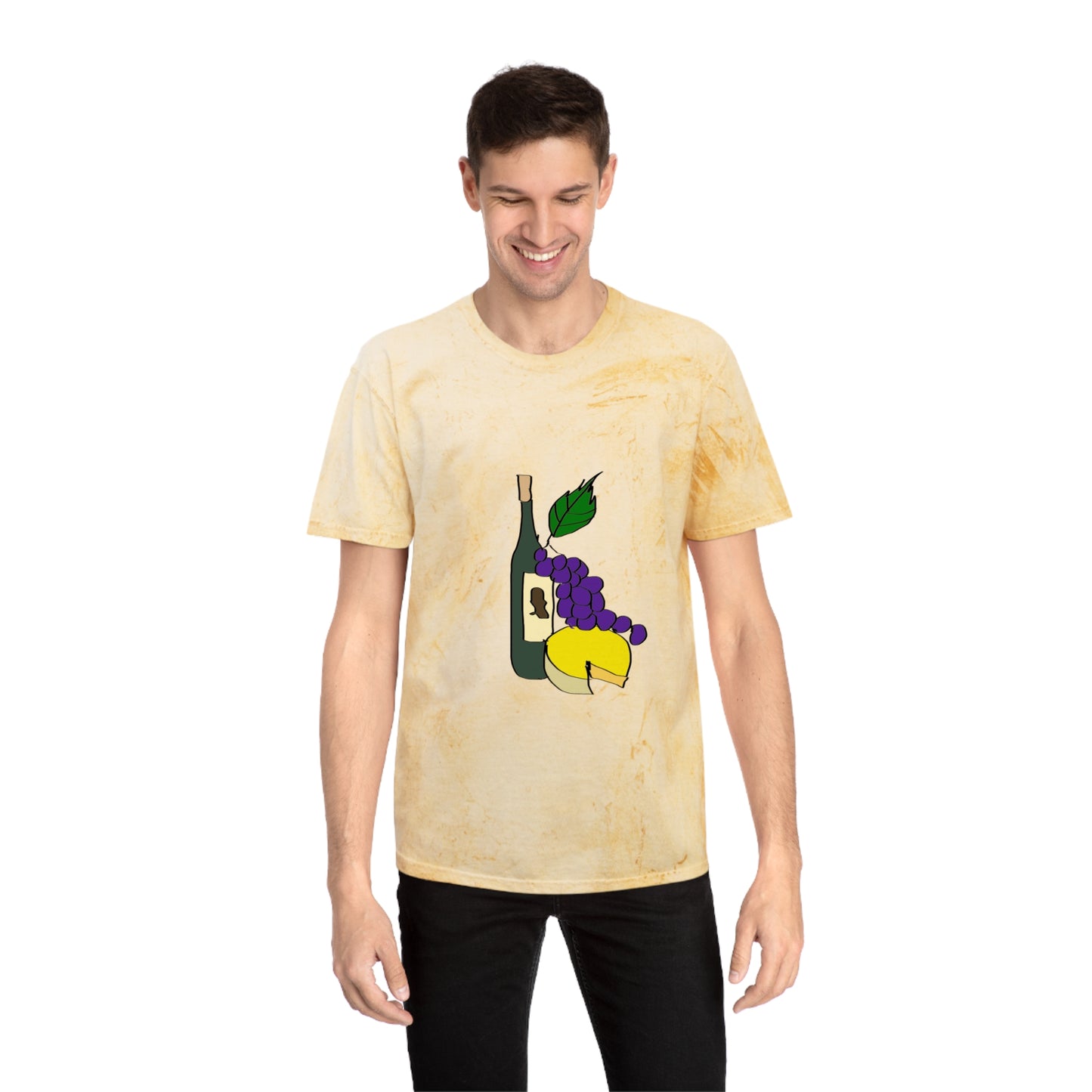 Wine and Cheese Unisex Color Blast T-Shirt