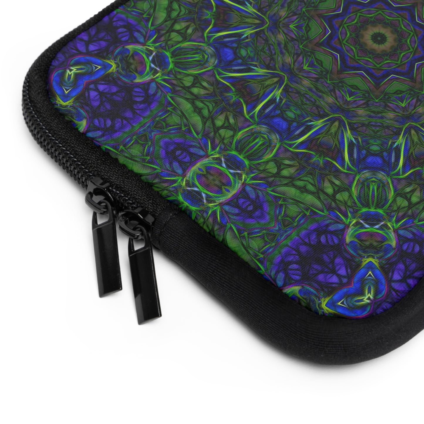 Blue Green Ribbon Kaleidoscope Laptop Sleeve