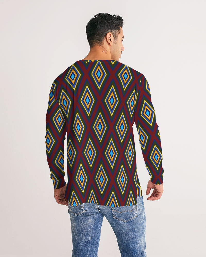 Colorful Diamonds Men's All-Over Print Long Sleeve Tee