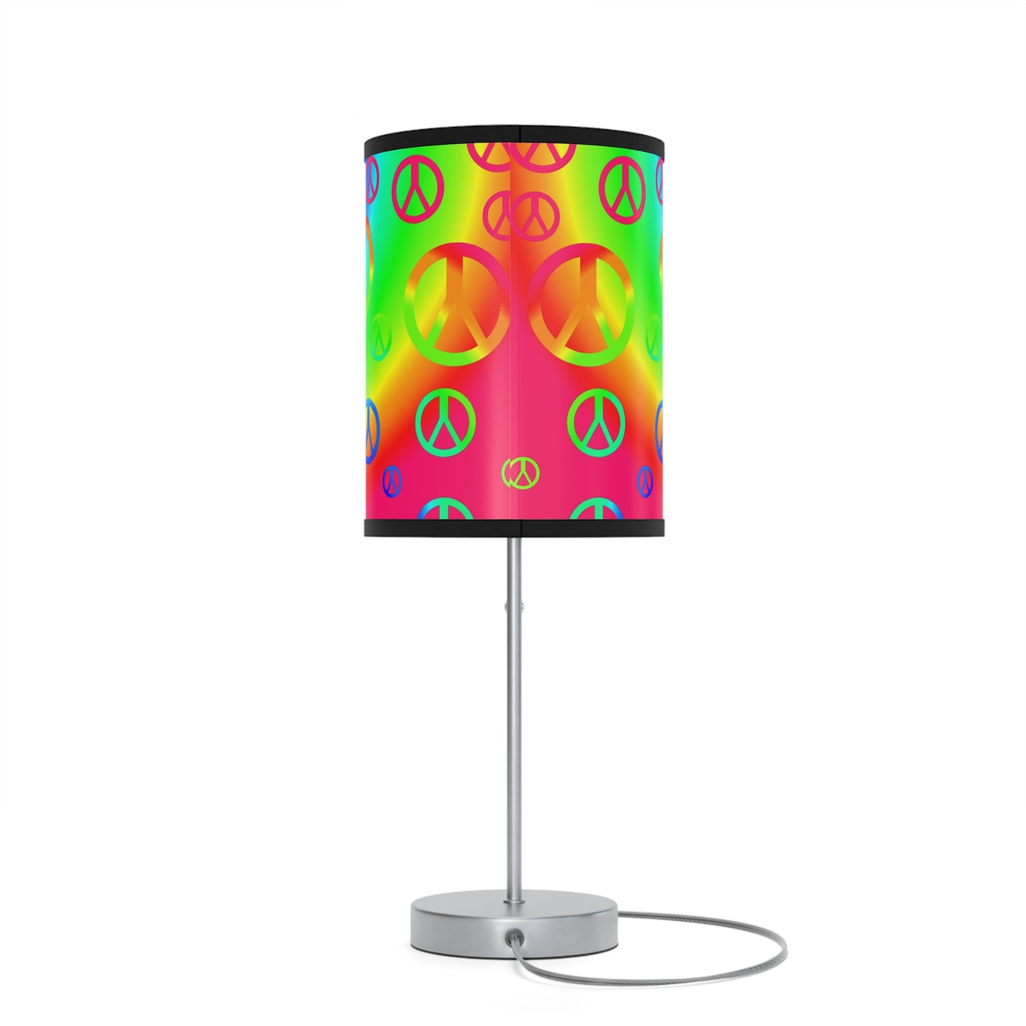 Rainbow Peace Sign Lamp on a Stand, US|CA plug