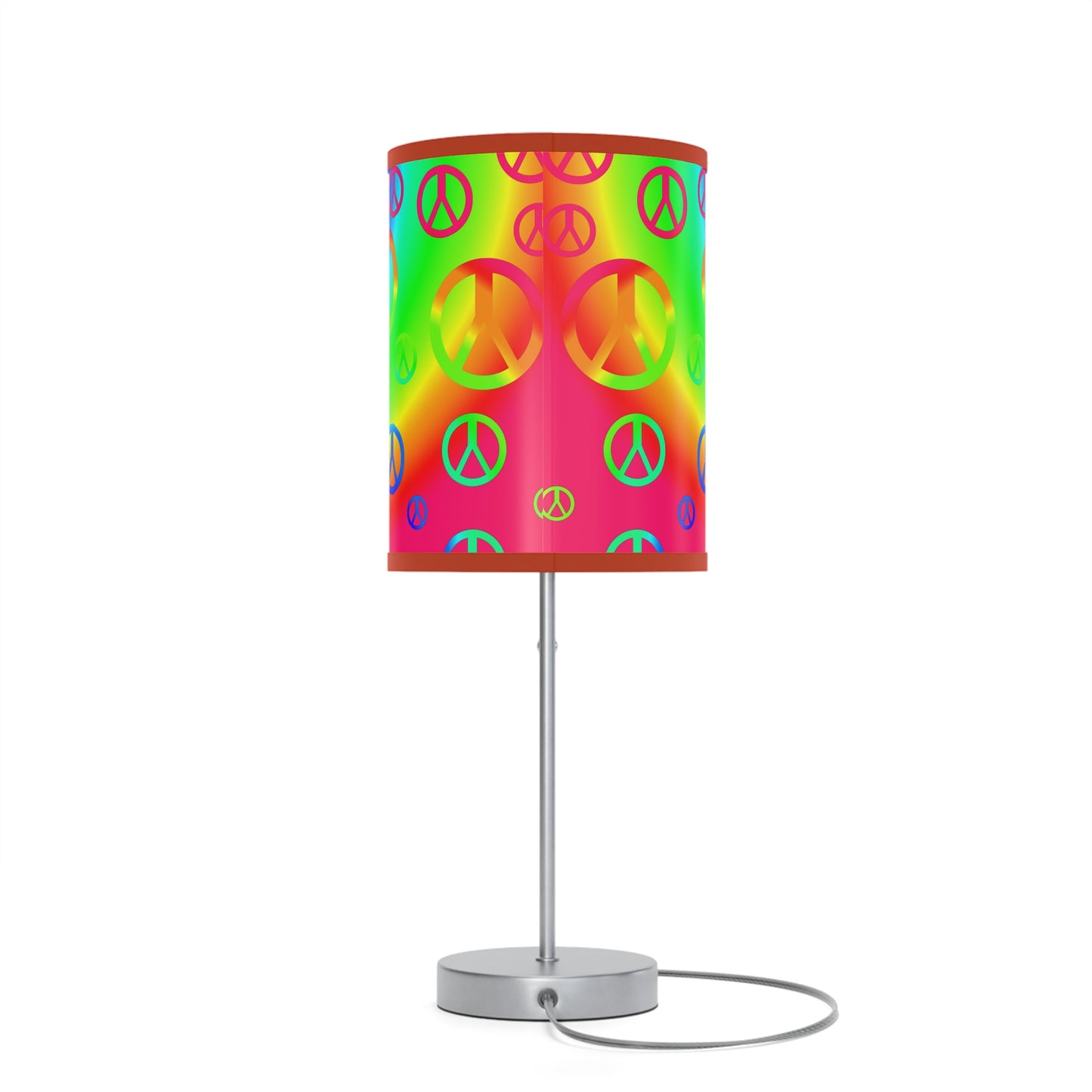 Rainbow Peace Sign Lamp on a Stand, US|CA plug