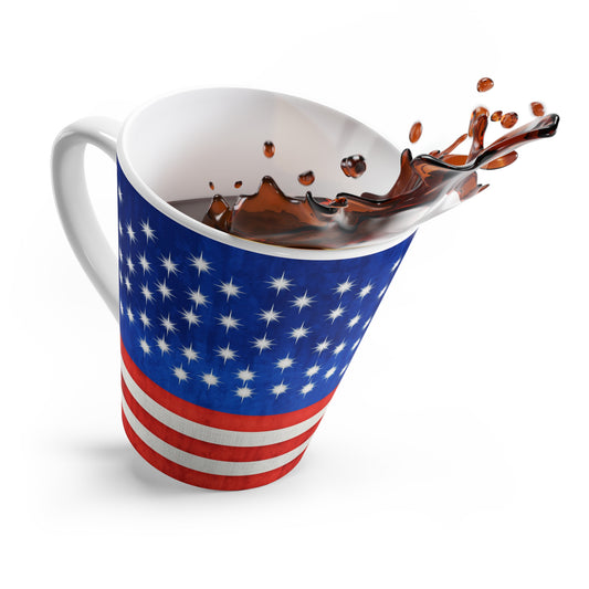 American Flag Latte Mug