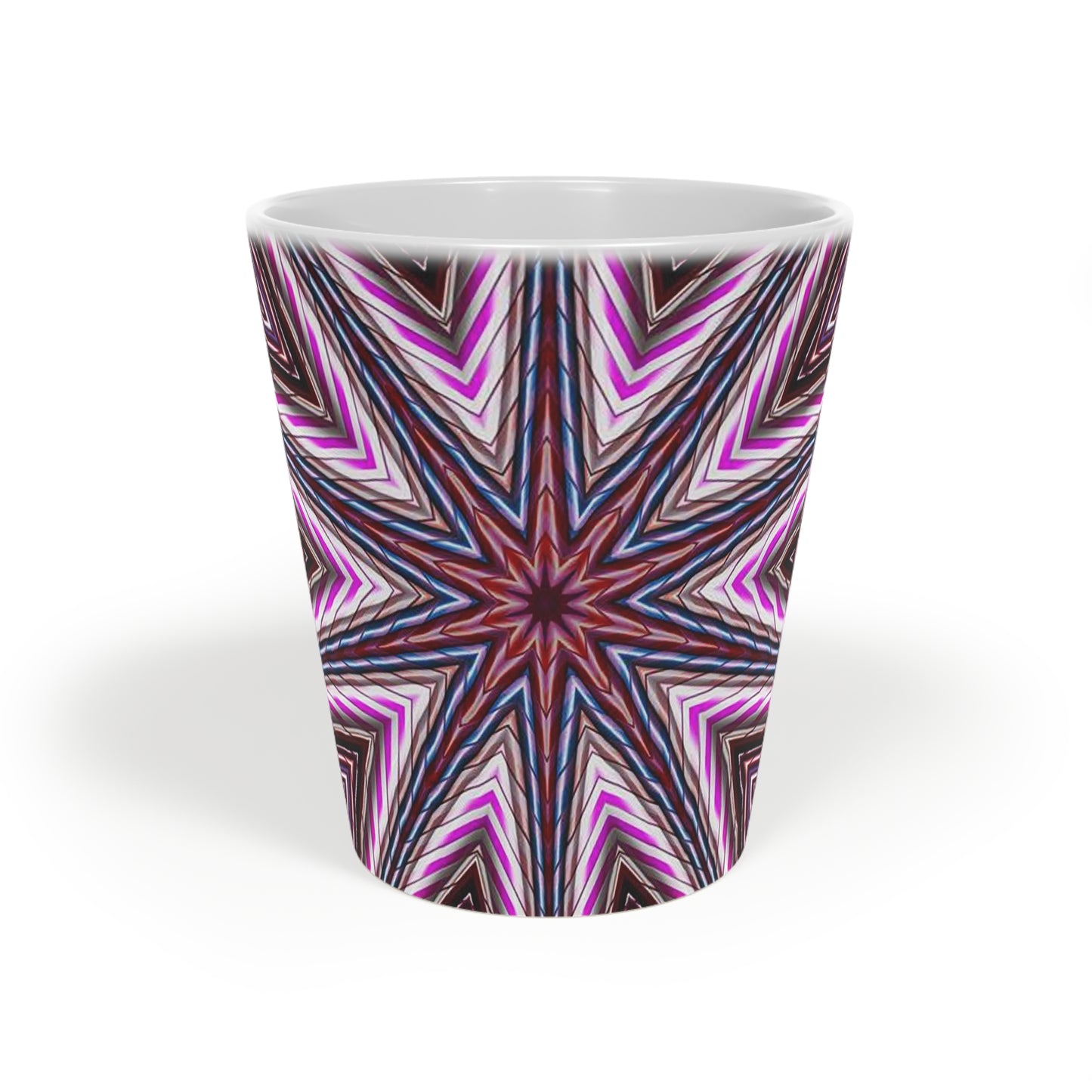 Candy Cane Kaleidoscope Latte Mug, 12oz