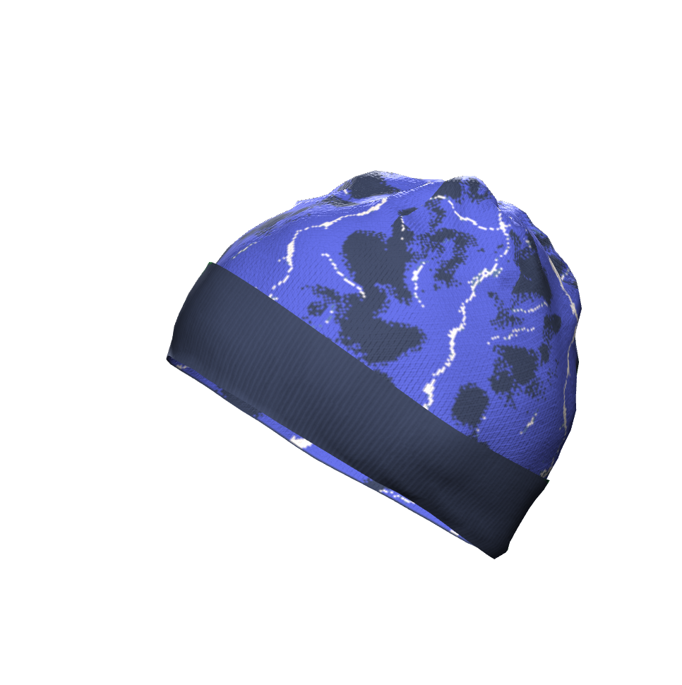 Blue Lightning Knit Cap