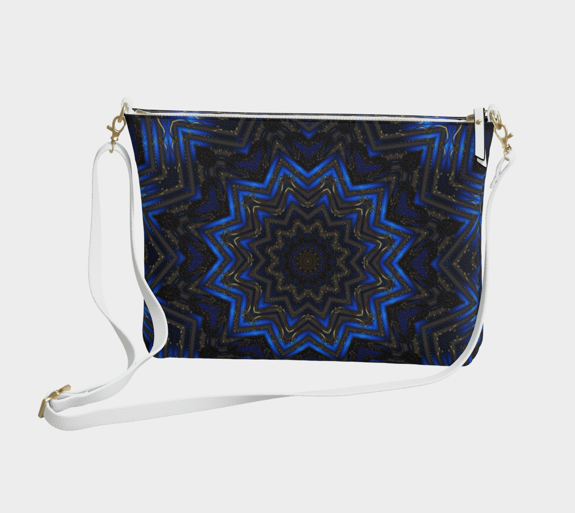 Blue Ribbon Kaleidoscope Vegan Crossbody Purse