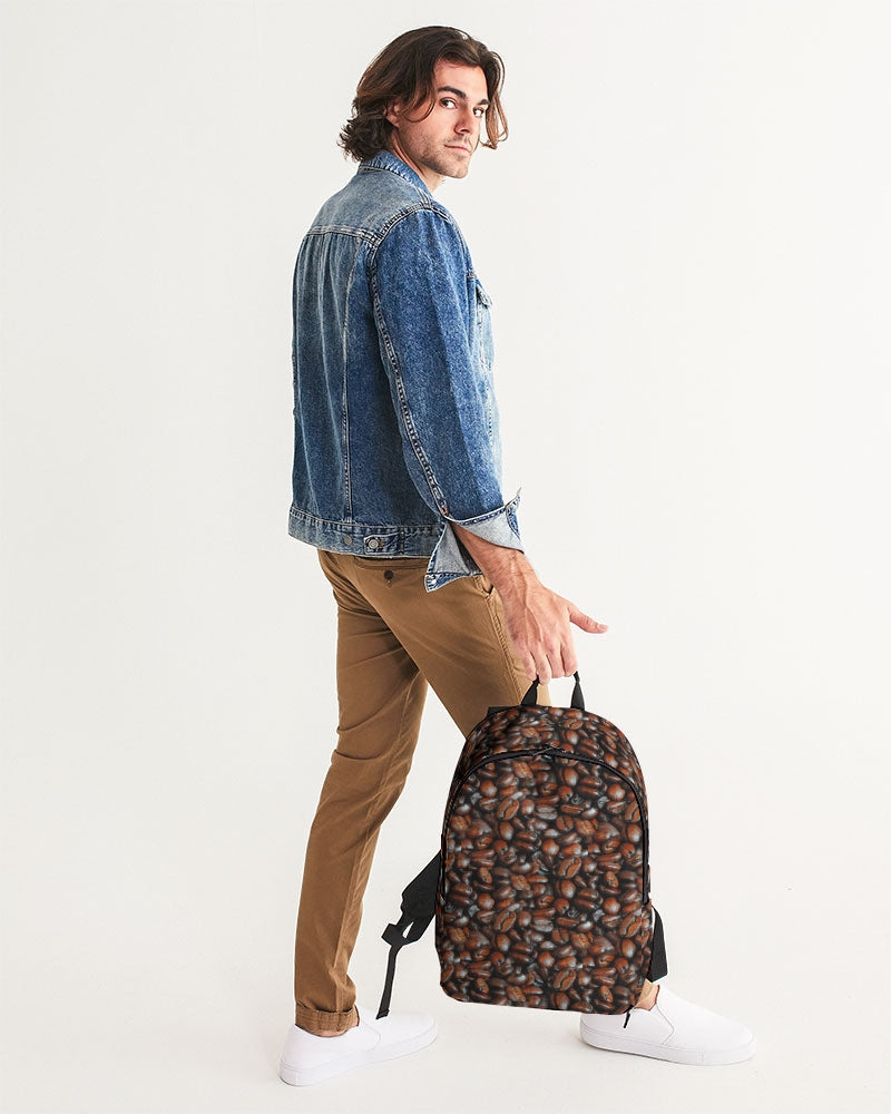 Coffee Bean Pattern Large Backpack