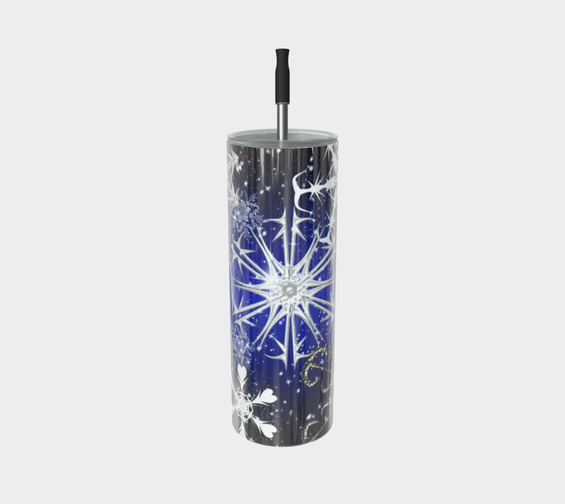 Snowflakes at Night Stainless Steel Tumbler