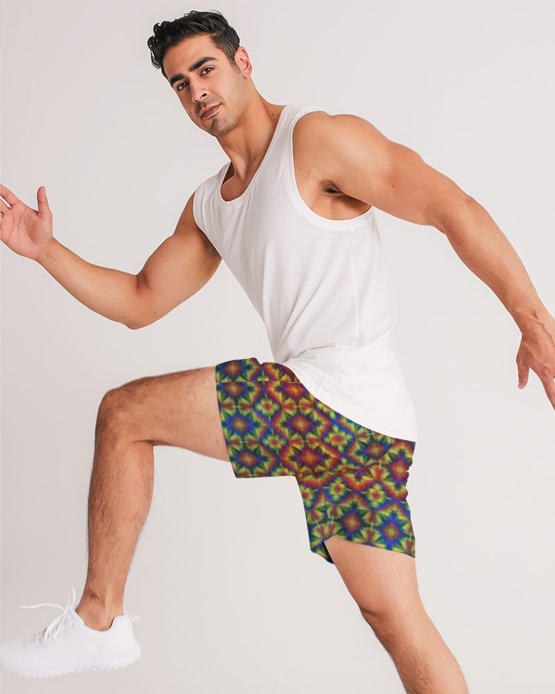 Carnival Kaleidoscope Men's All-Over Print Jogger Shorts