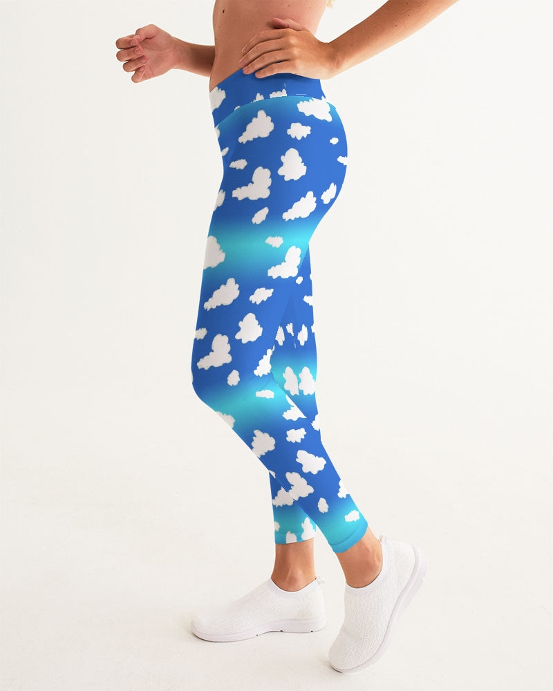 Clouds Pattern Women's All-Over Print Yoga Pants