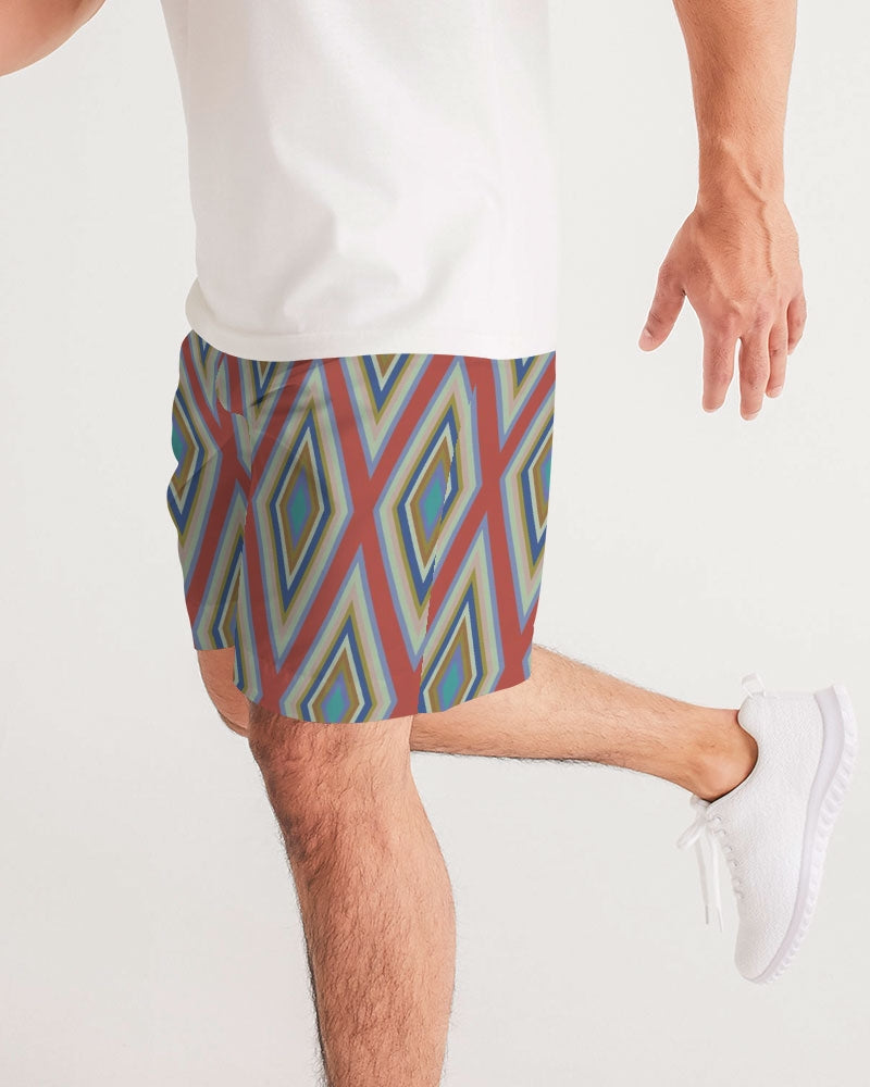 Colorful Diamonds Variation 3 Men's All-Over Print Jogger Shorts