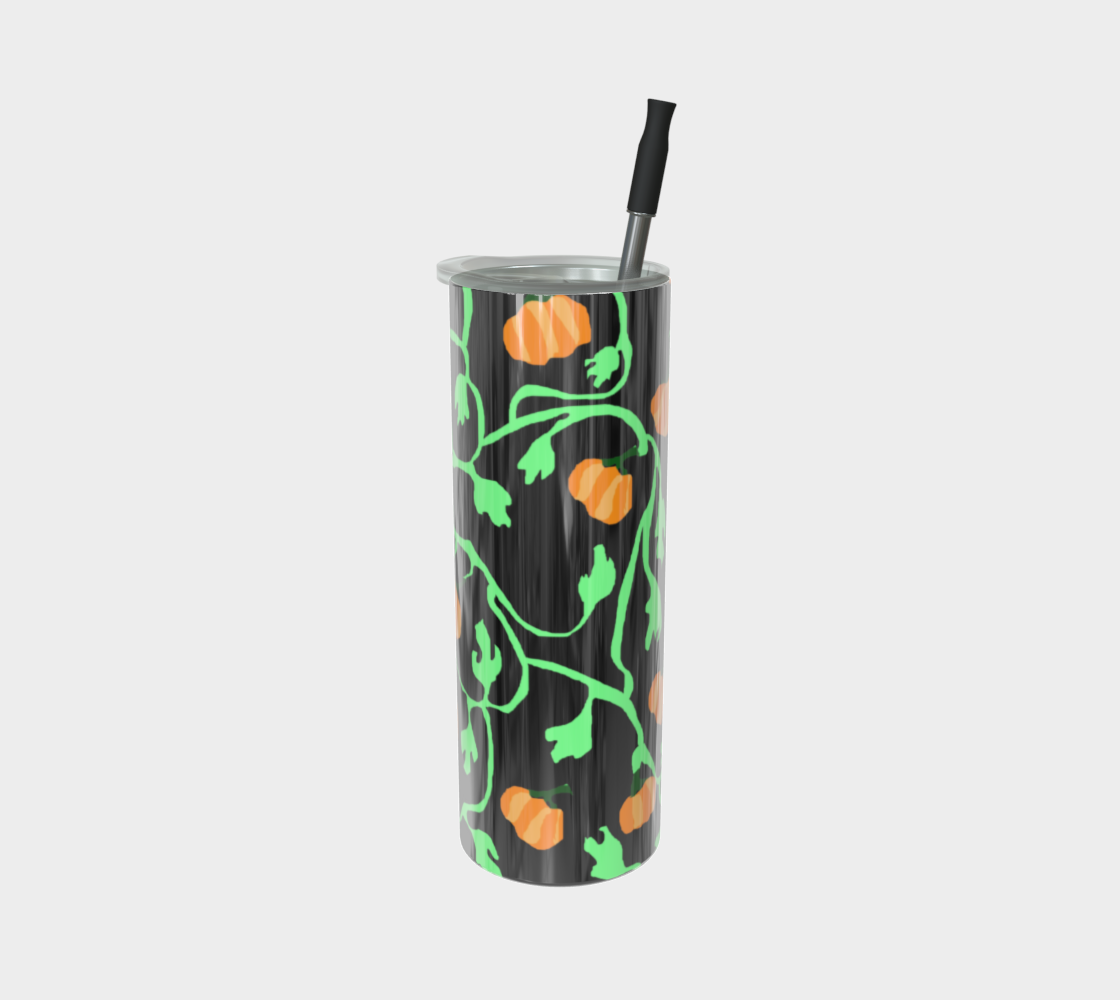 Pumpkin and Vines Stainless Steel Tumbler