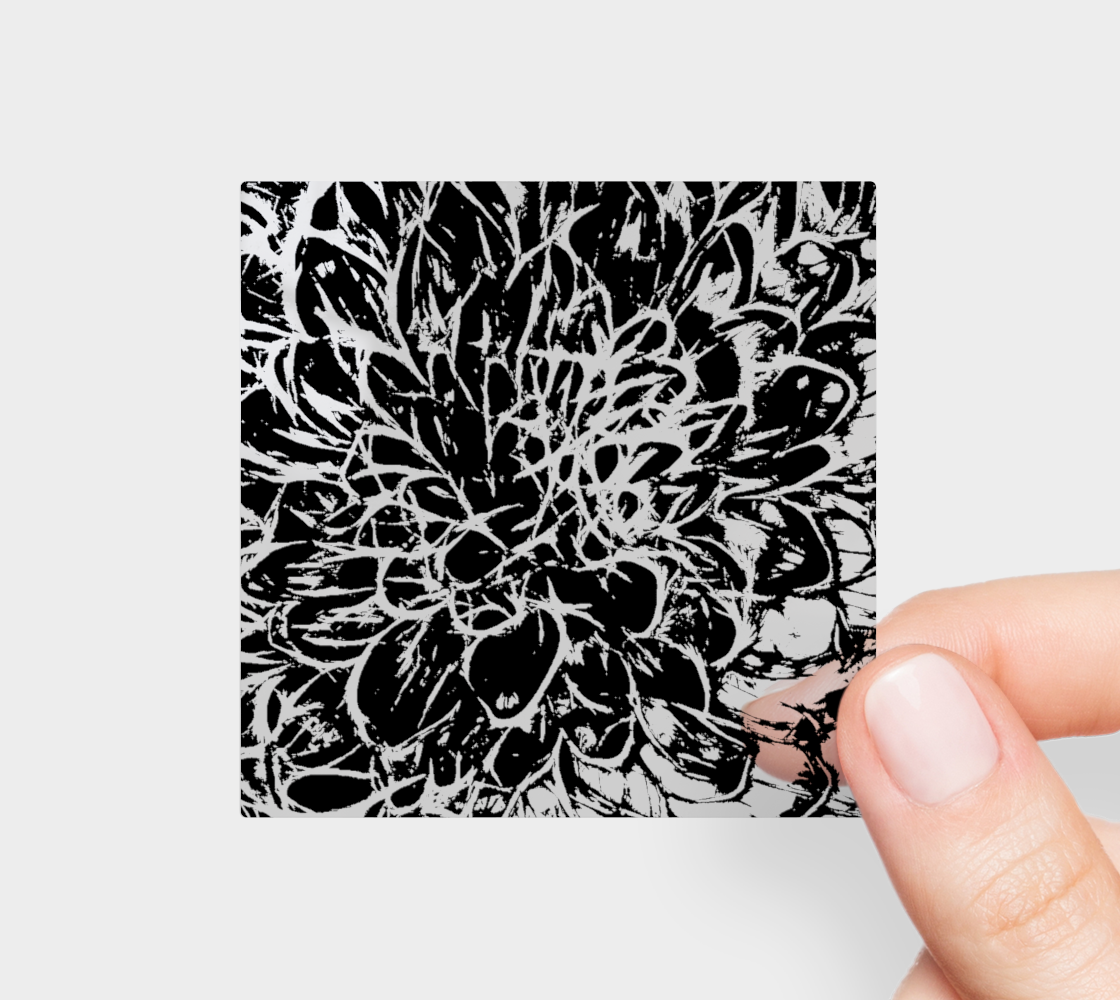 Abstract Peacock Chrysanthemum Sticker