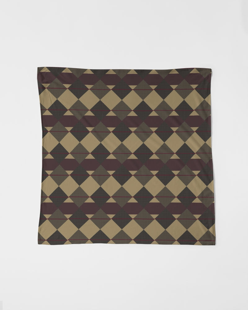 Checkered Brown Plaid Argyle Bandana Set