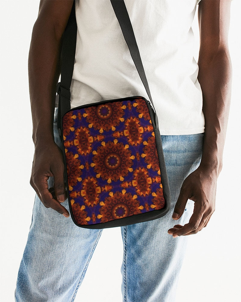 Blue Orange Red Kaleidoscope Messenger Pouch