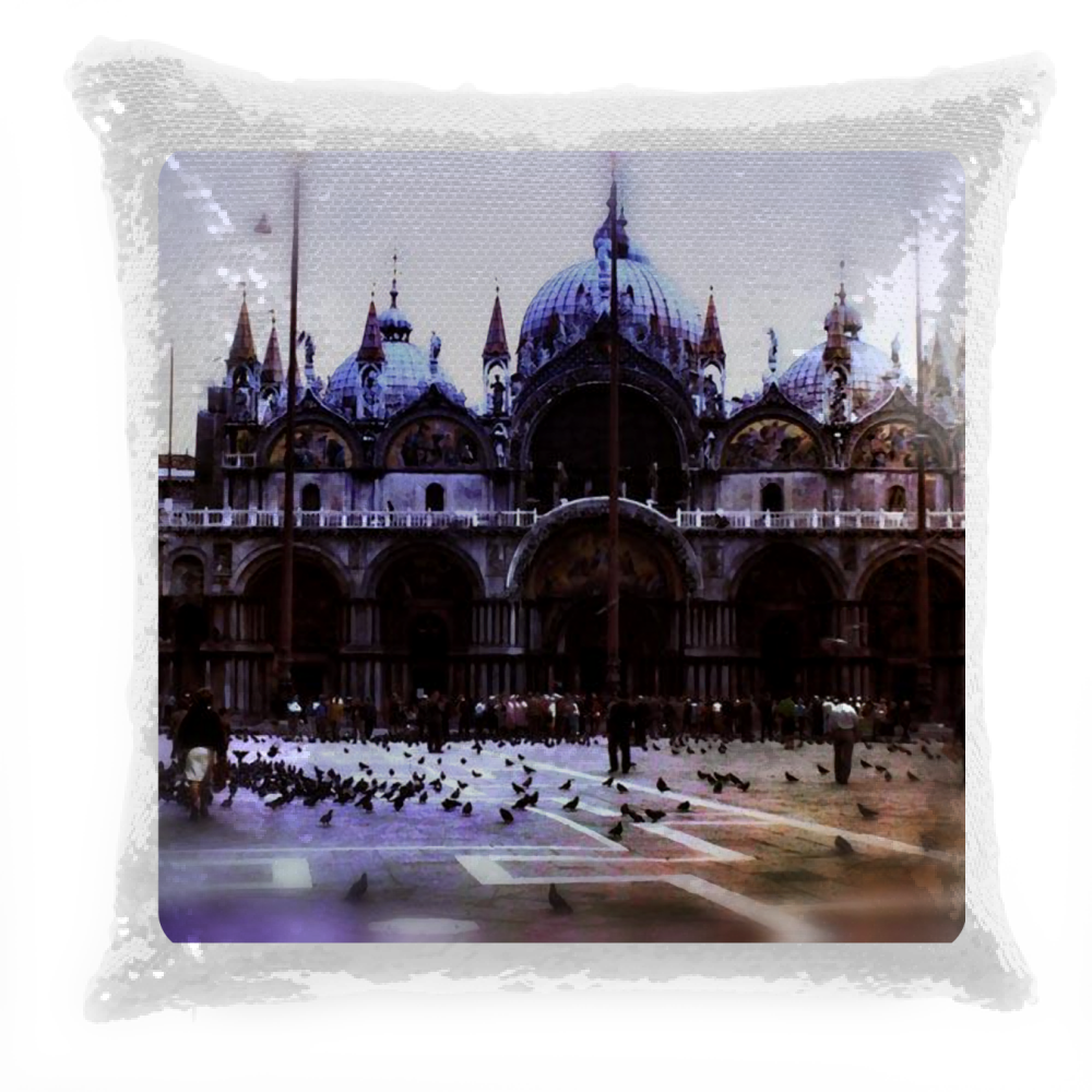 Cuscino Pailettes Vintage San Marco Cathedral Venice Sequin Pillow
