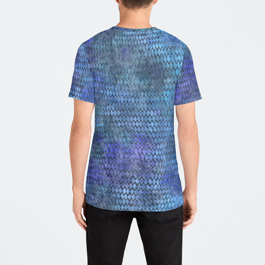 Blue Dragon Scales Mens Velvet Tee