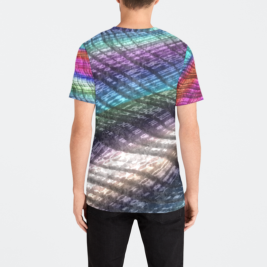 Candy Plaid Fractal Mens Velvet Tee