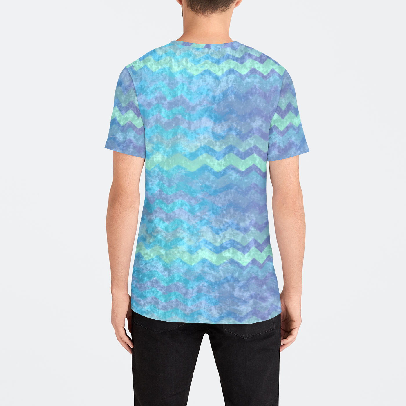 Mermaid Stripes Mens Velvet Tee