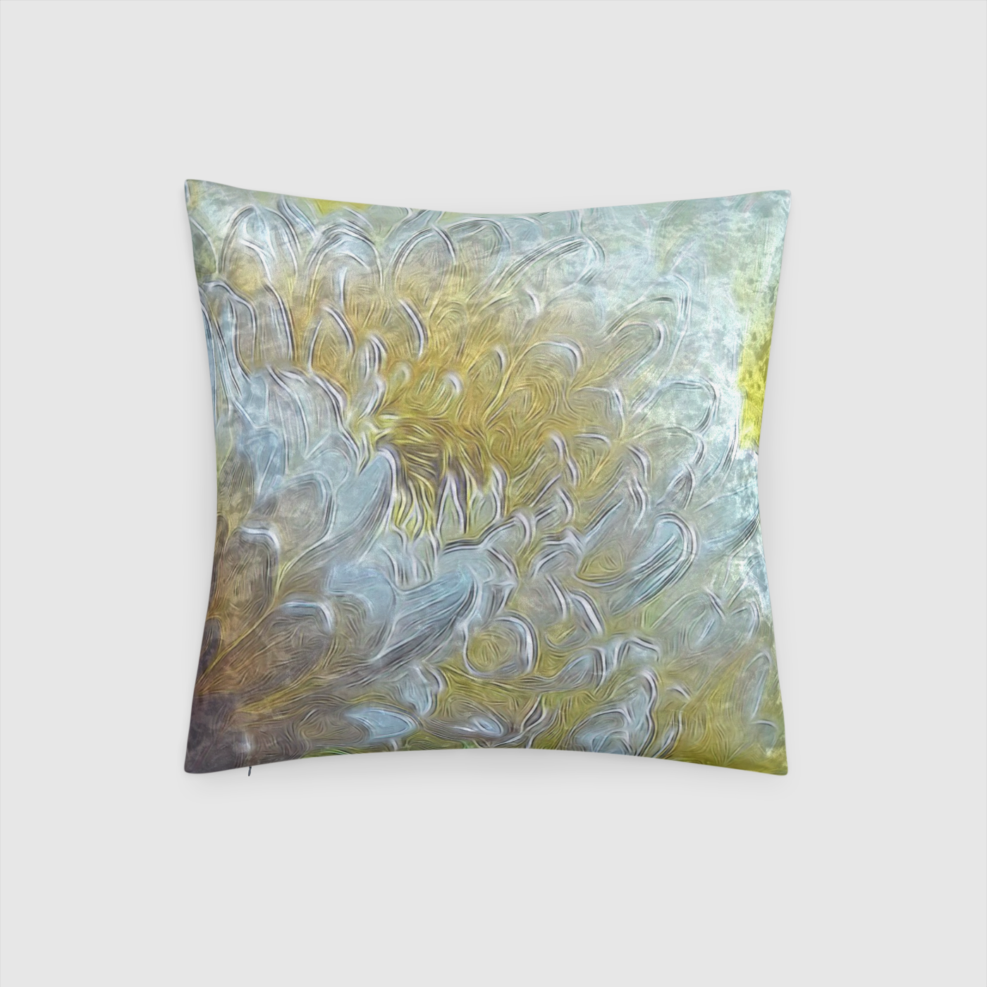 Chrysanthemums In The Light Crushed Velvet Throw Pillow