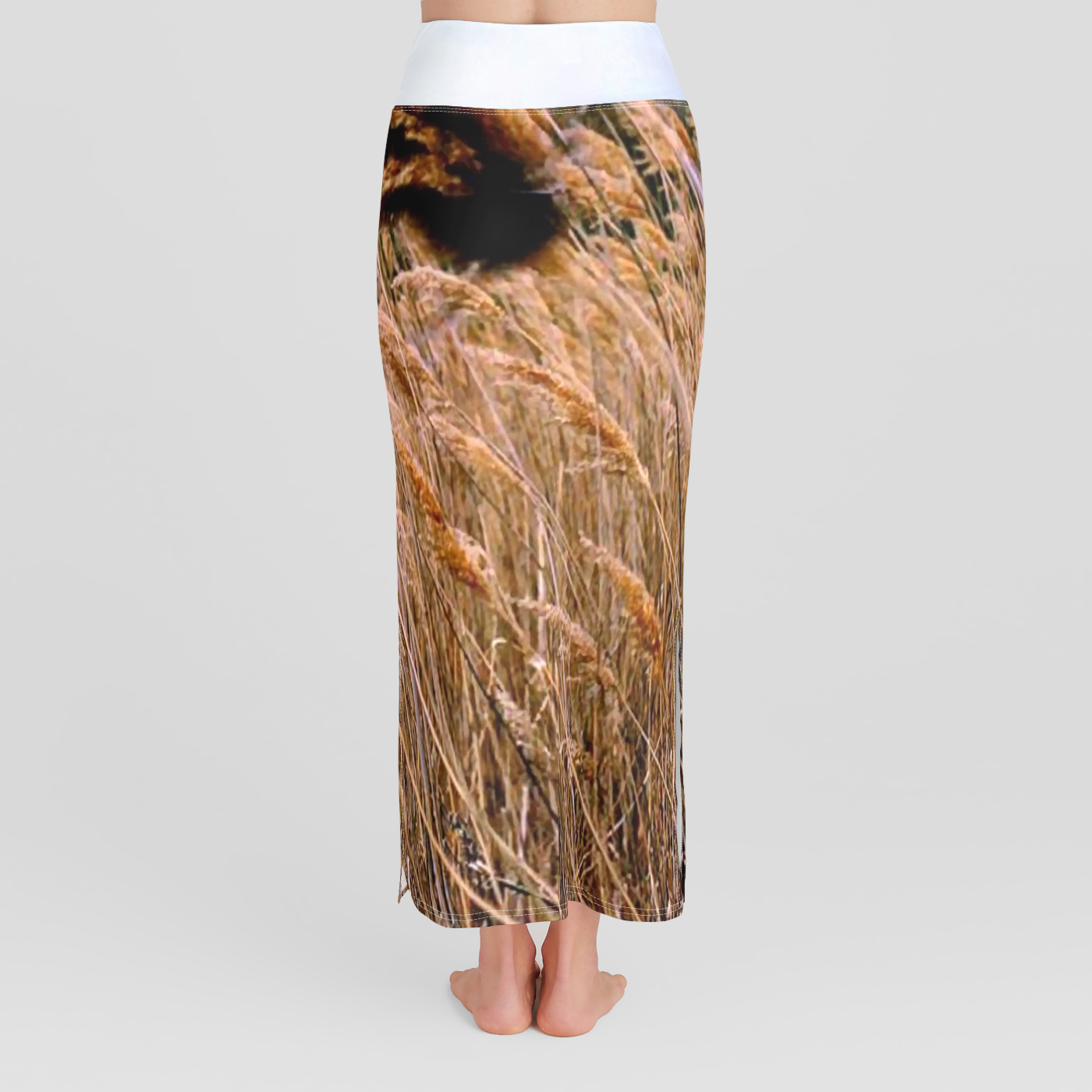 Grassy Field High Waist Skirt